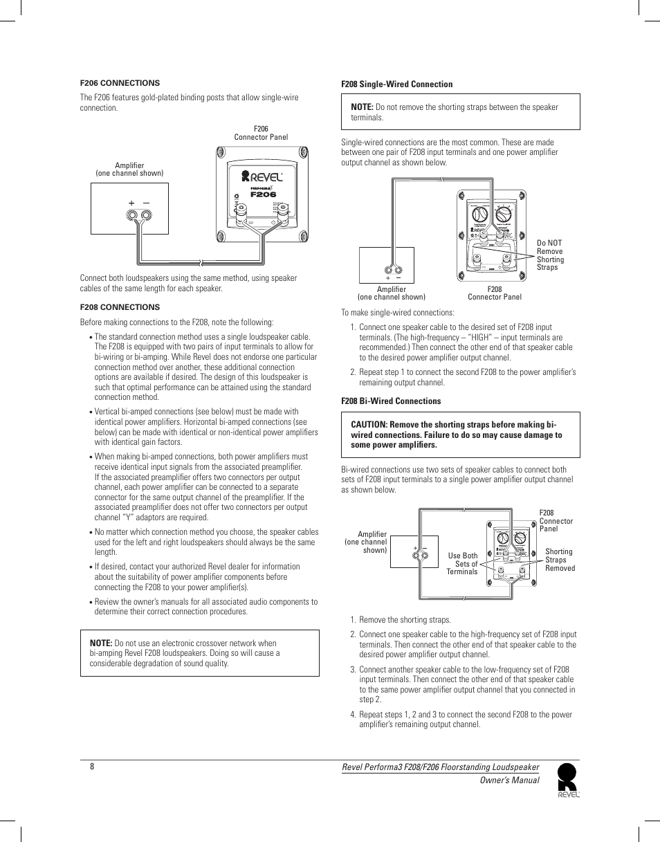 Revel F208 User Manual | Page 8 / 13