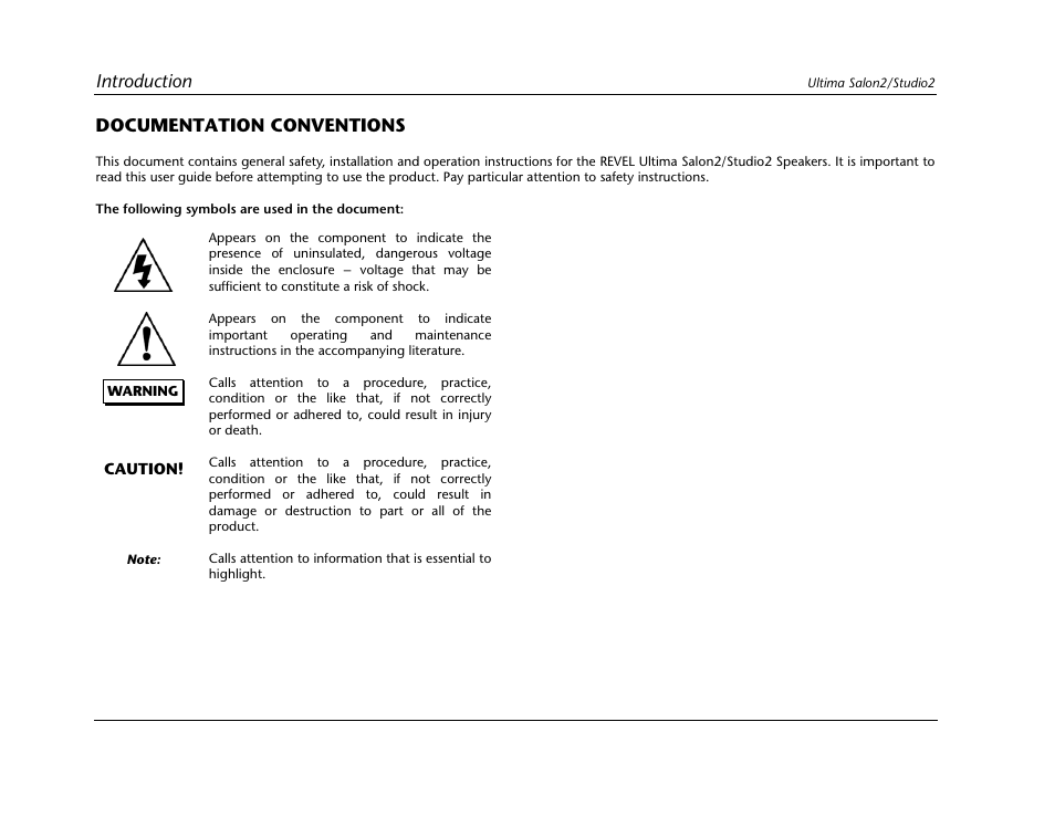 Introduction, Documentation conventions | Revel Salon 2 User Manual | Page 2 / 30