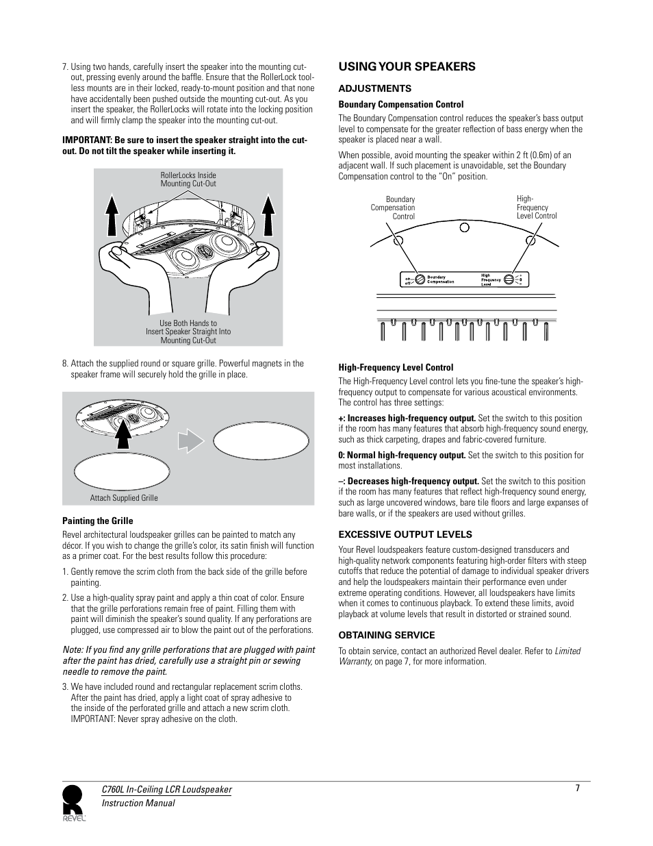 Revel C760L User Manual | Page 7 / 9