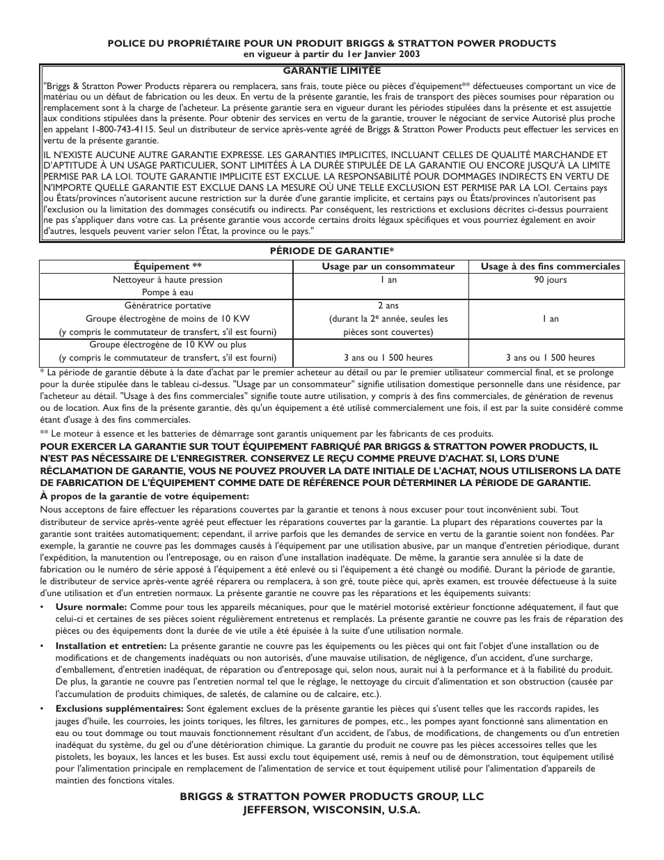 Briggs & Stratton 01532-2 User Manual | Page 43 / 60