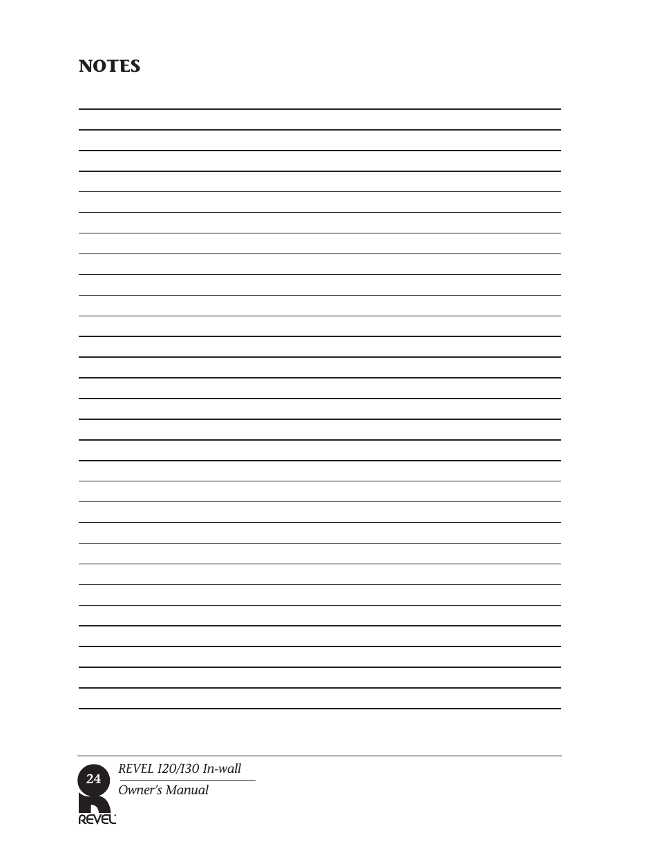 Revel I30 User Manual | Page 24 / 28