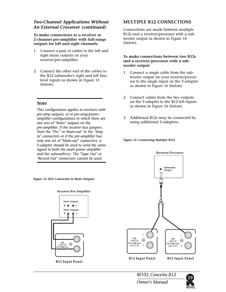 Revel B12 User Manual | Page 19 / 28