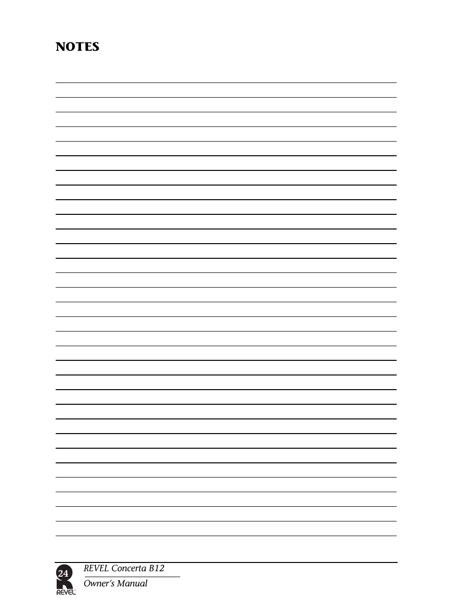 Revel B12 User Manual | Page 24 / 28