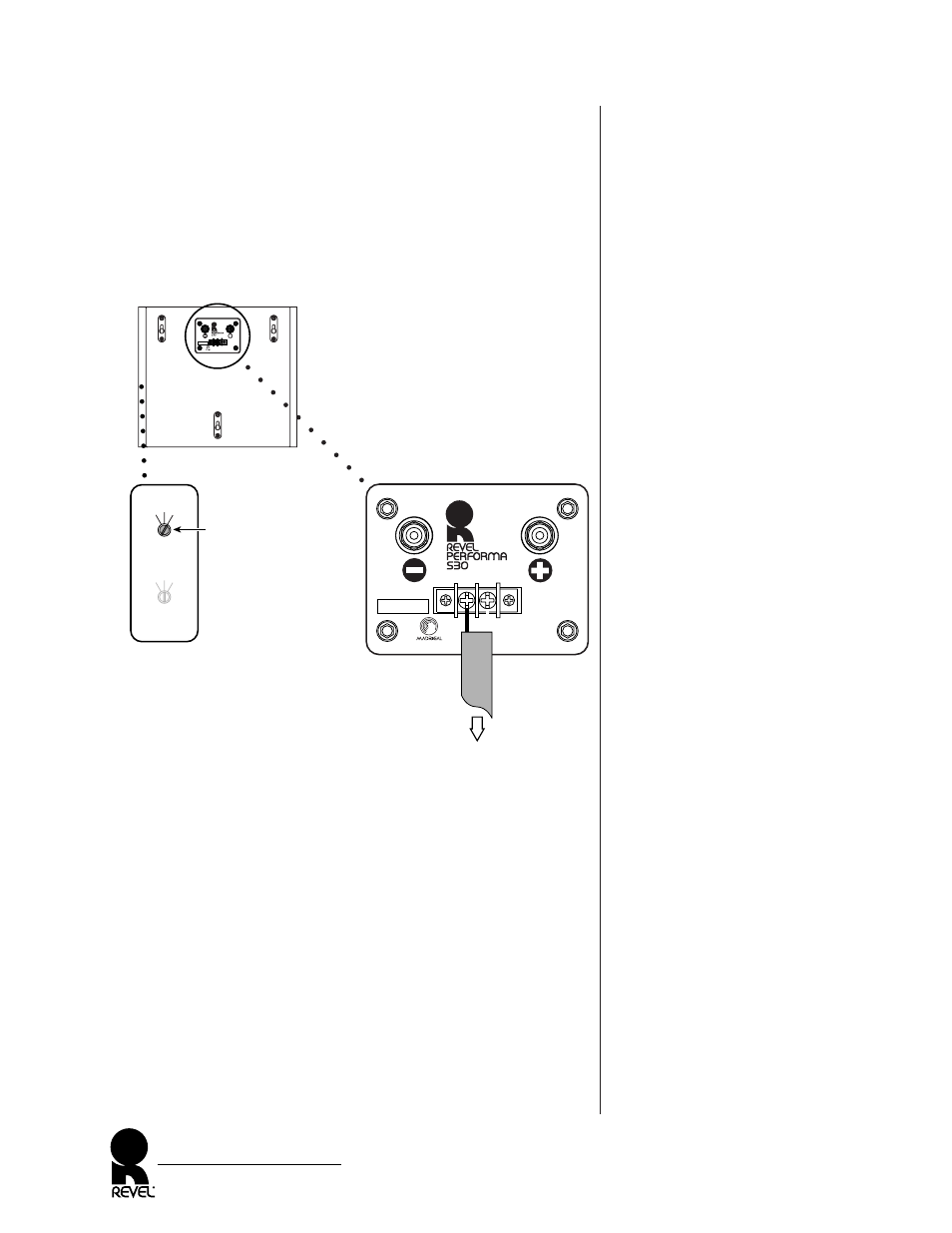 Connections, Remote dipole/monopole switching (continued), Connector panel | Mode/tweeter controls | Revel S30 User Manual | Page 18 / 24