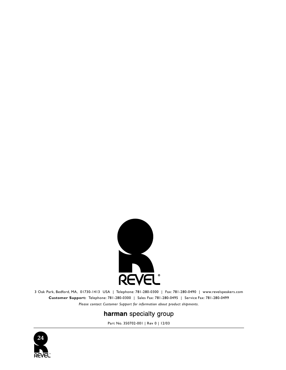 Revel C32 User Manual | Page 24 / 24