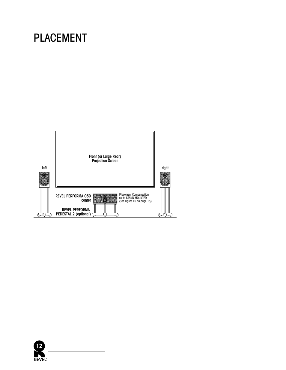 Placement | Revel C50 User Manual | Page 12 / 24