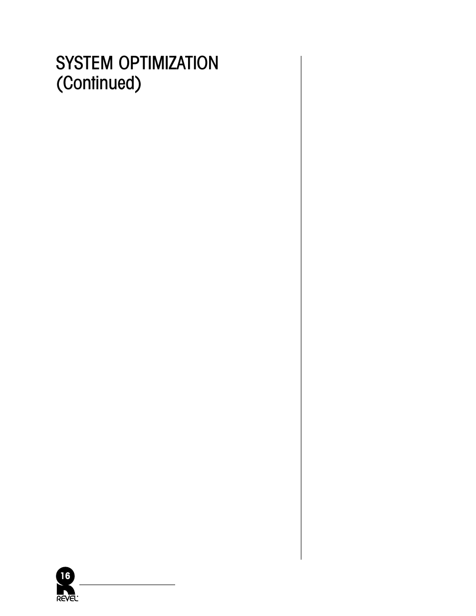 System optimization (continued) | Revel C50 User Manual | Page 16 / 24