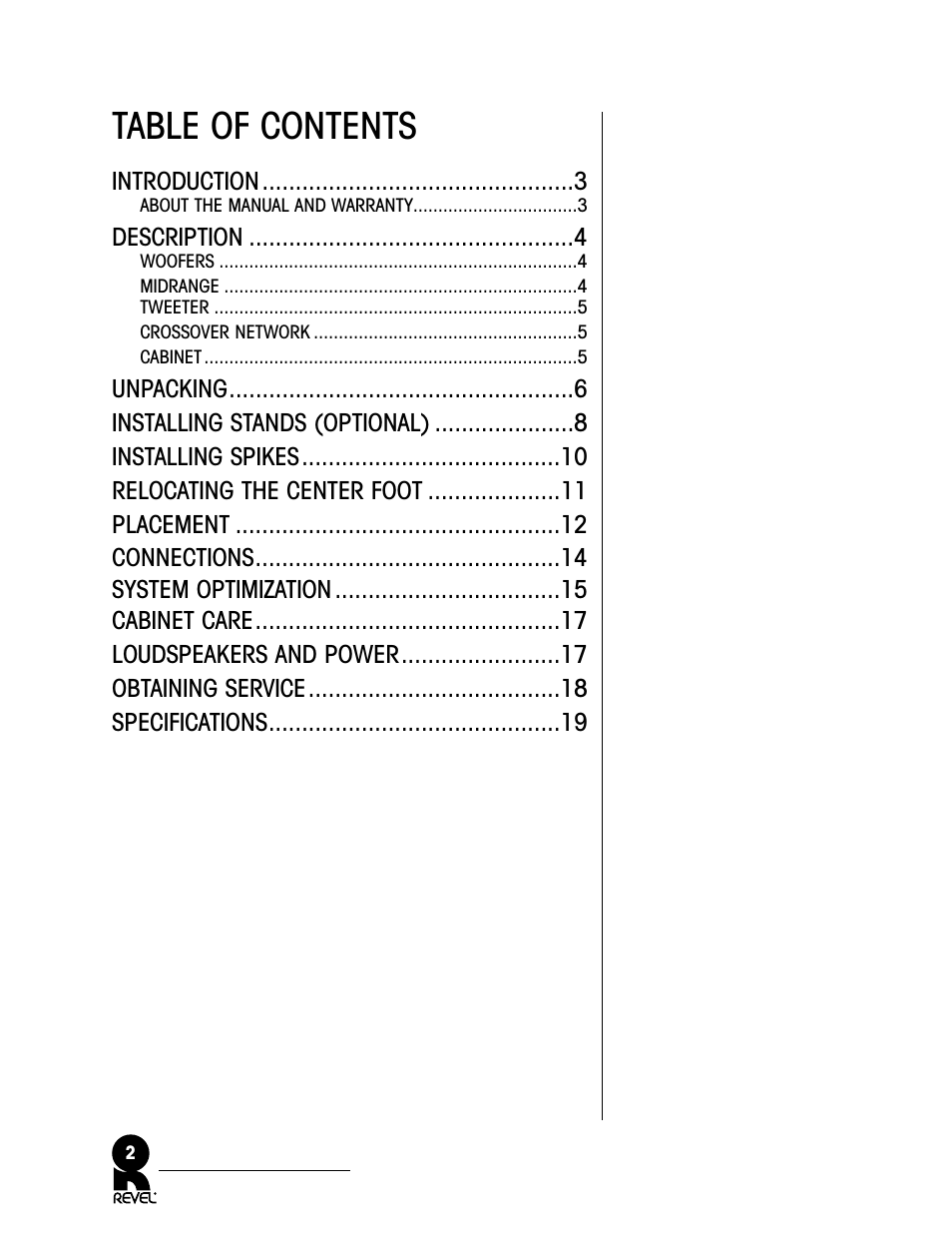 Revel C50 User Manual | Page 2 / 24