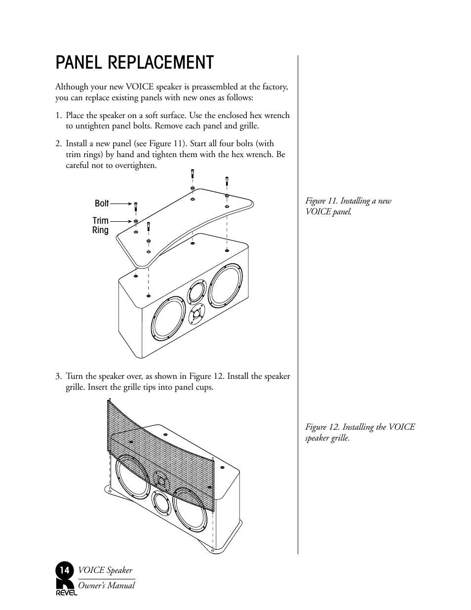 Panel replacement | Revel Voice User Manual | Page 14 / 19