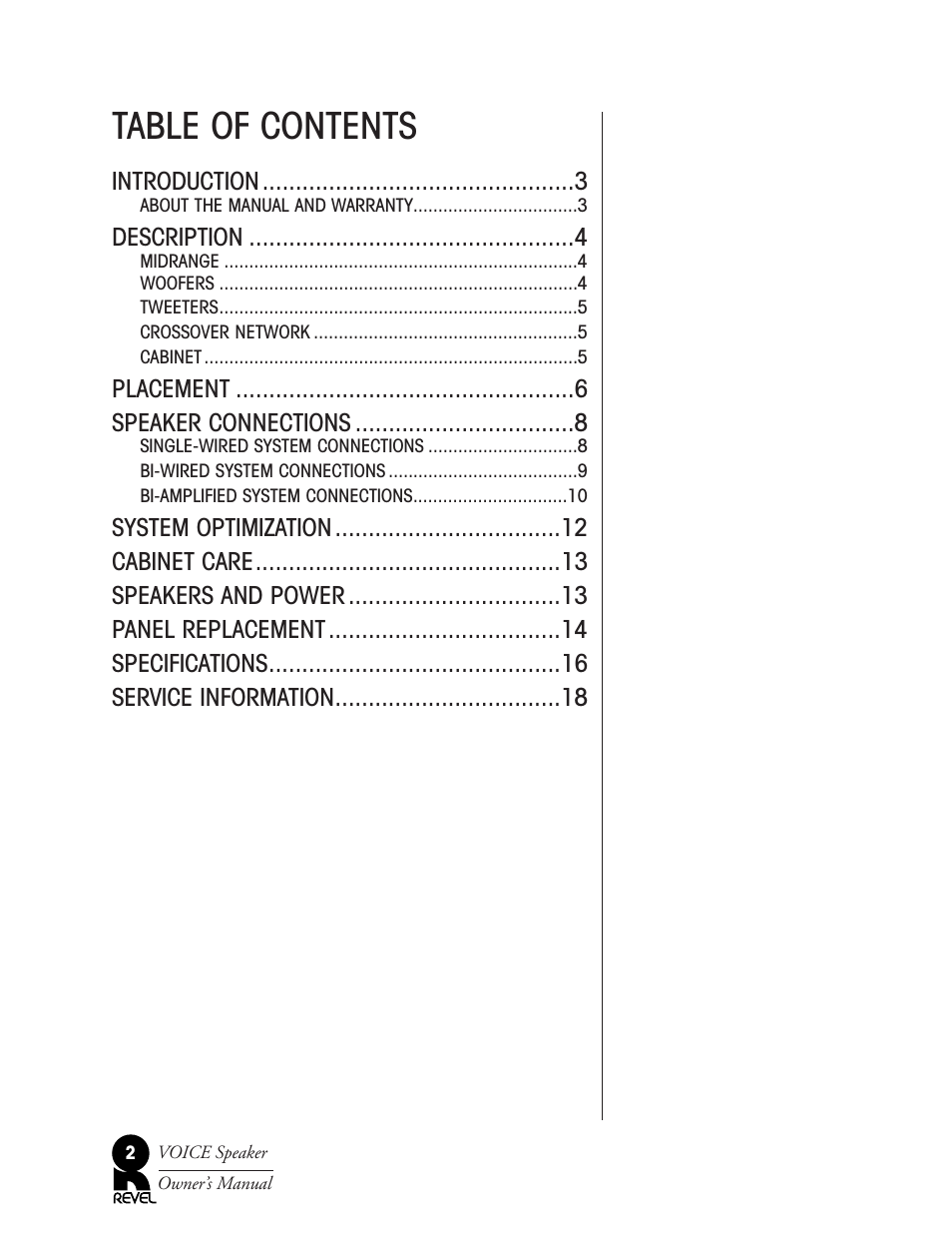 Revel Voice User Manual | Page 2 / 19