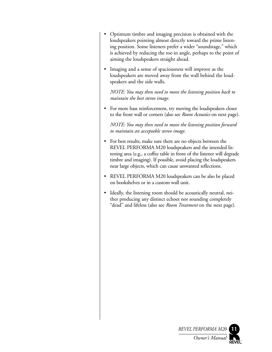 Revel M20 User Manual | Page 11 / 20