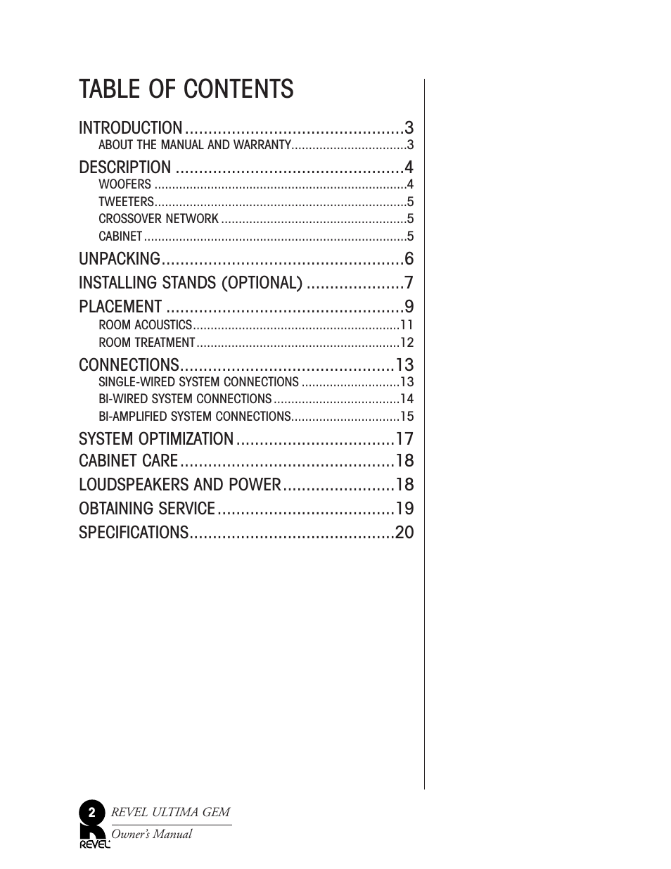 Revel Gem User Manual | Page 2 / 24