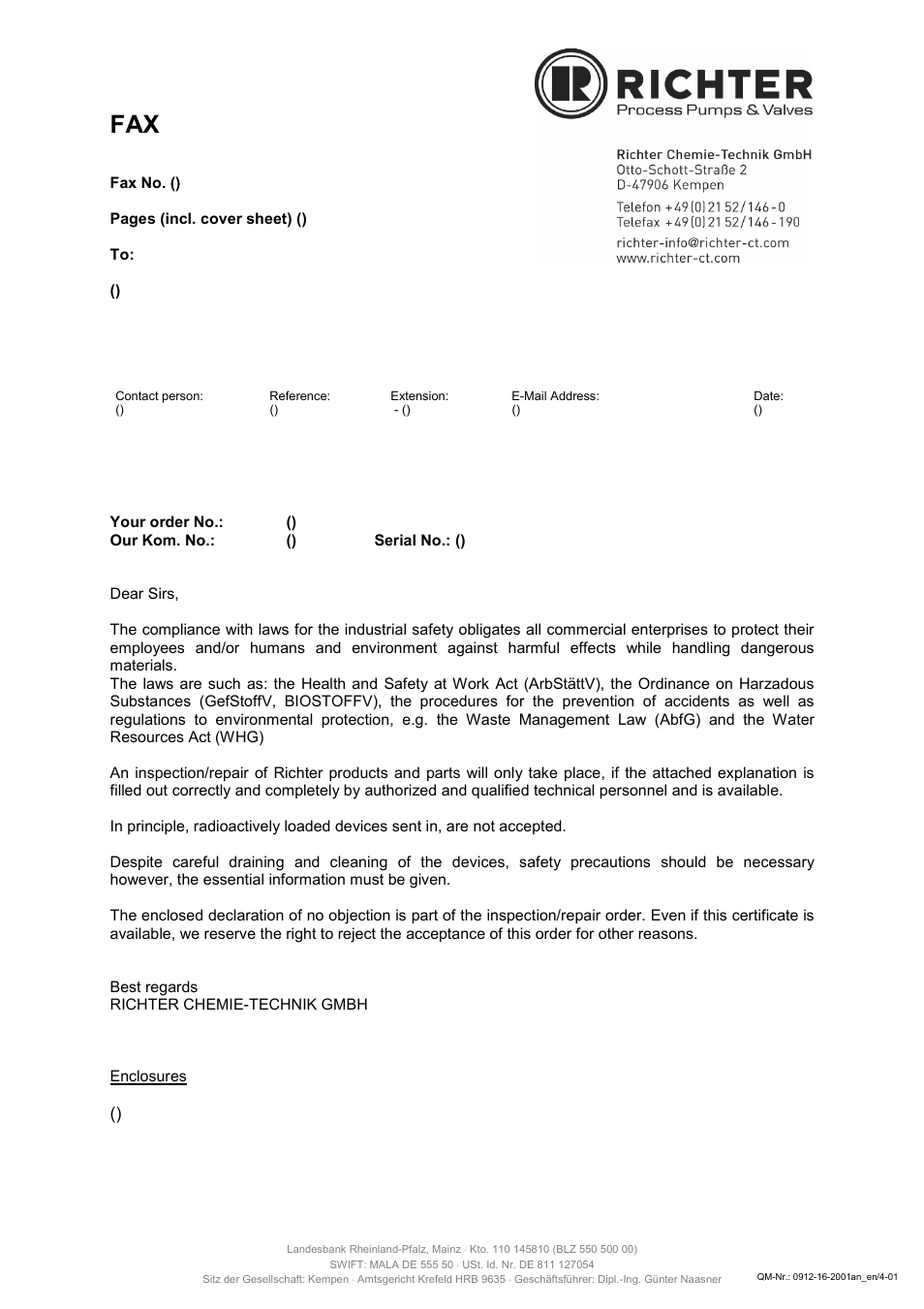 Richter MNK Series User Manual | Page 33 / 33