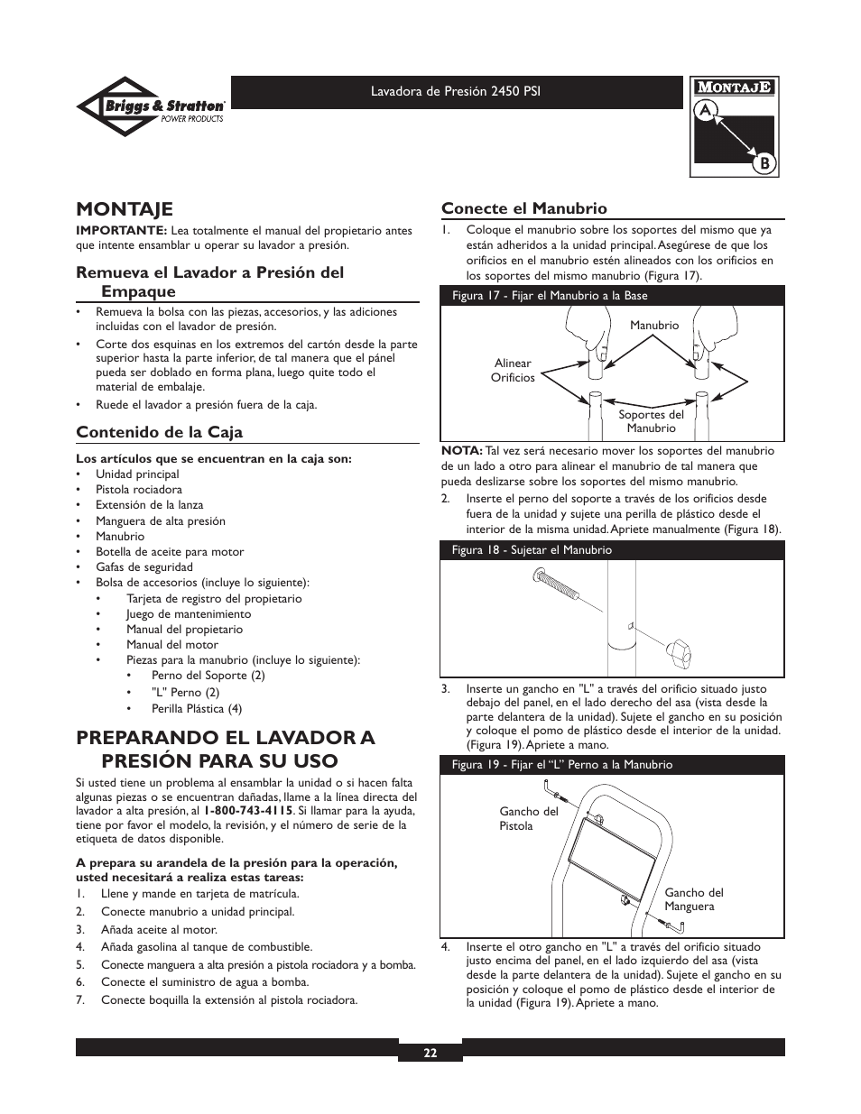 Briggs & Stratton 20215 User Manual | Page 22 / 32