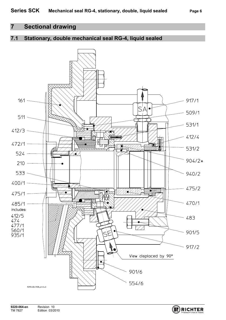 7 sectional drawing, Series sck | Richter RG4 stationary, double User Manual | Page 6 / 7