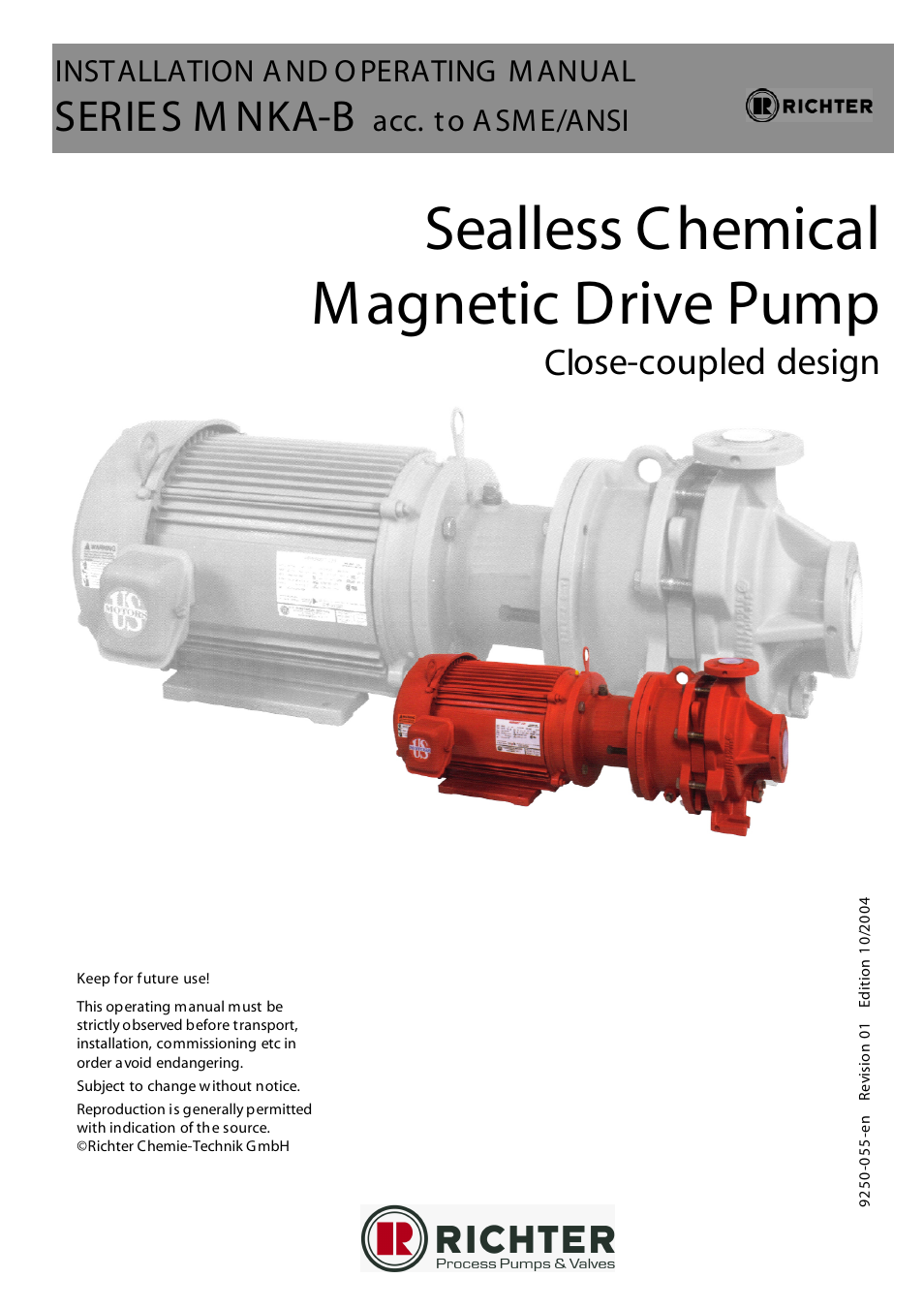 Richter MNKA-B Series (ASME) User Manual | 21 pages