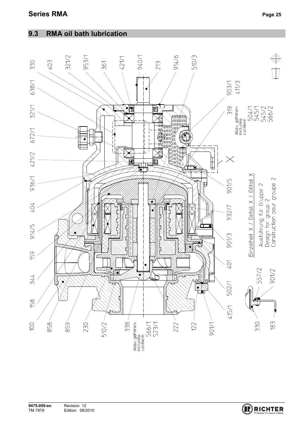 3 rma oil bath lubrication, Rma oil bath lubrication, Series rma | Richter RMA Series User Manual | Page 25 / 32