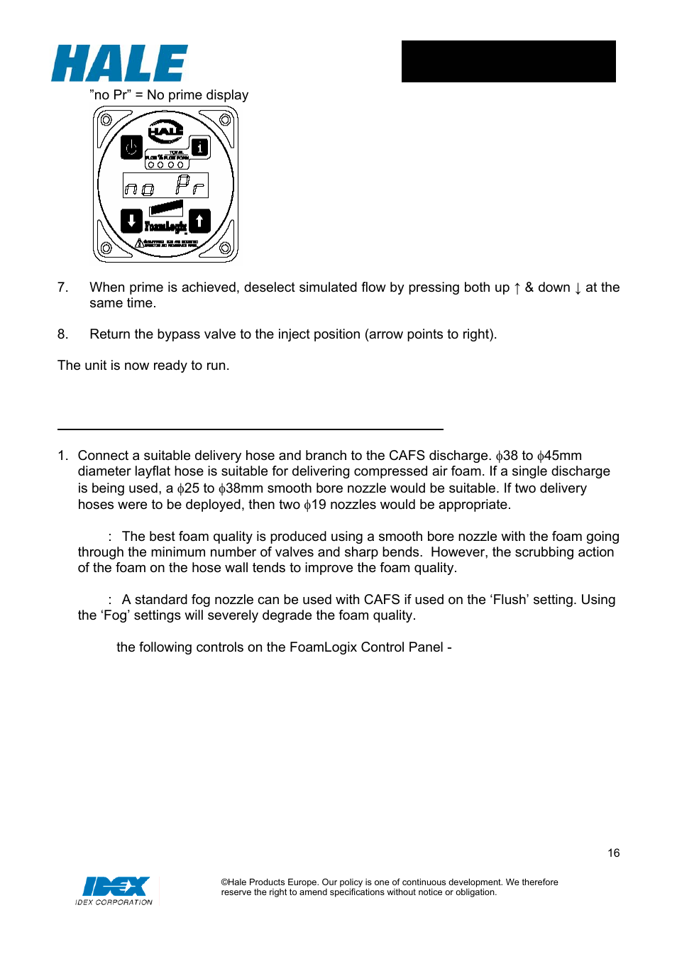 Operating minicafs from a vehicle water source | Hale MiniCAFS 2.1A (MC50 with FoamLogix System) User Manual | Page 16 / 22