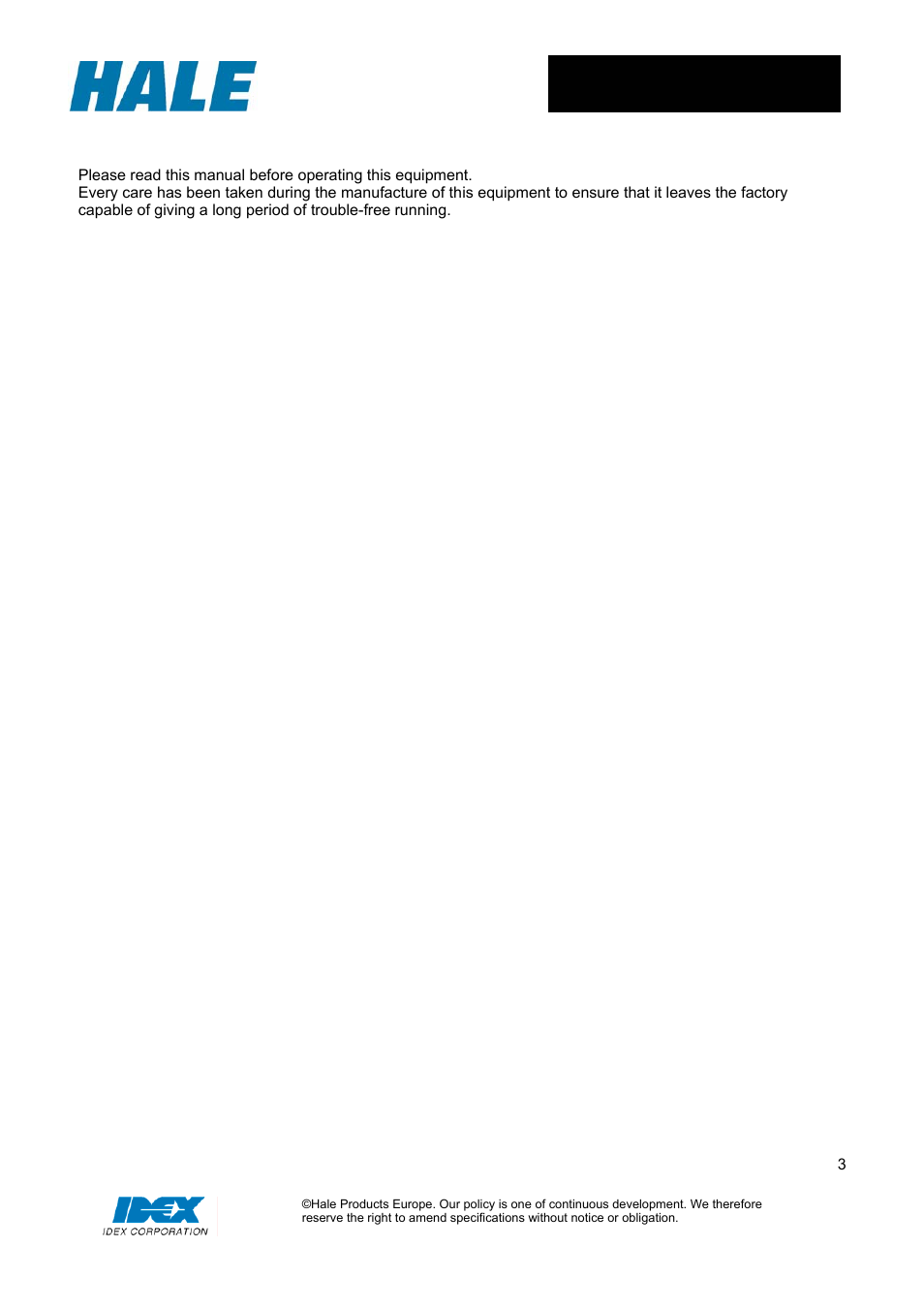 Hale MiniCAFS 2.1A (MC50 with FoamLogix System) User Manual | Page 3 / 22