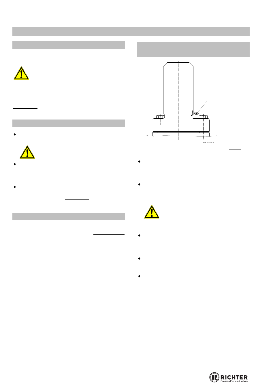 7 operation, 1 initial commissioning, 2 shutdown | 3 recommissioning, 4 improper operation and their consequences, Peration, Initial commissioning, Hutdown, Recommissioning, 7operation | Richter GUT/F Series Overflow Valves User Manual | Page 10 / 20