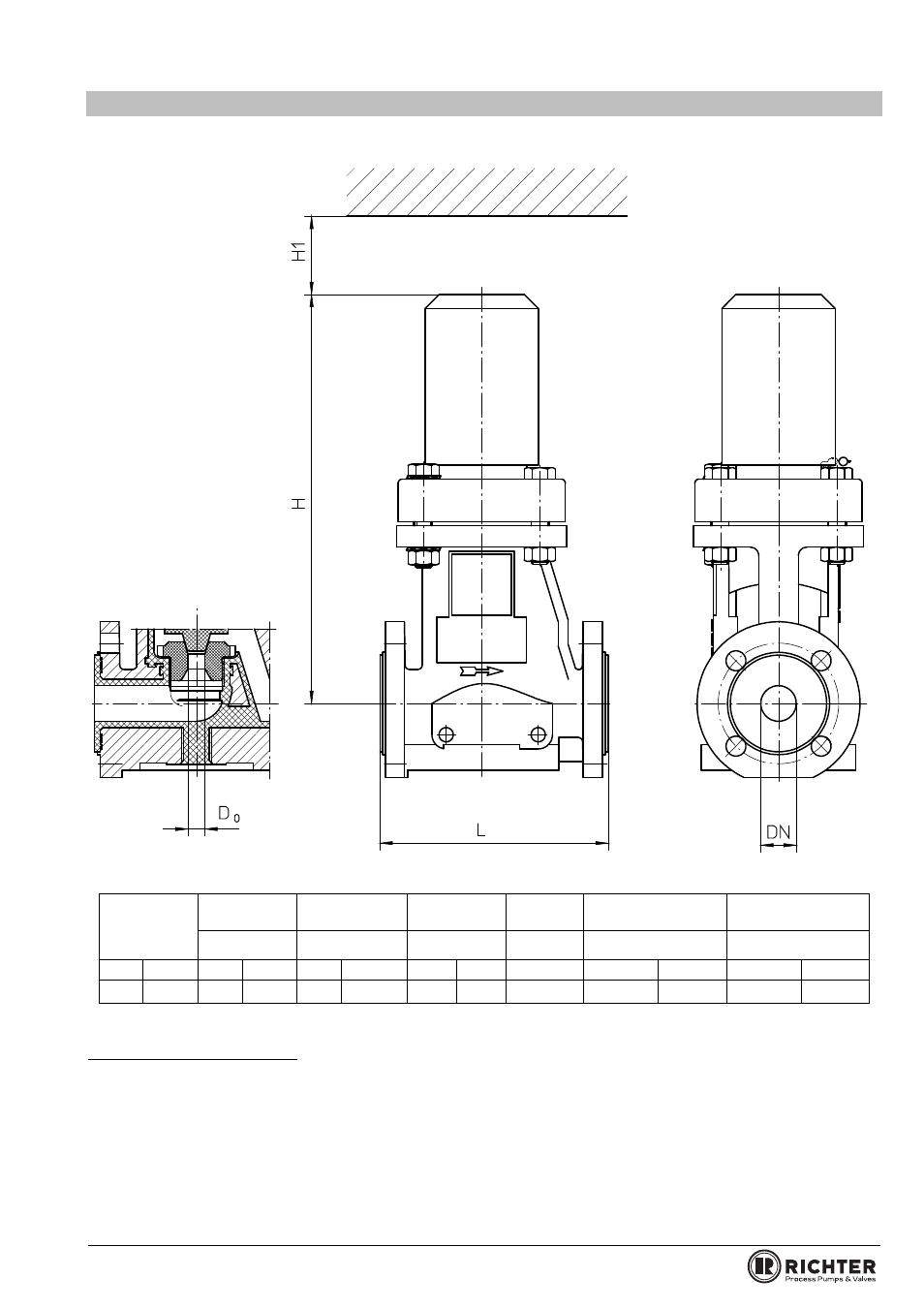 4 dimensional drawing, Dimensional drawing, Series gut/f | Hh1 l l l | Richter GUT/F Series Overflow Valves User Manual | Page 15 / 20