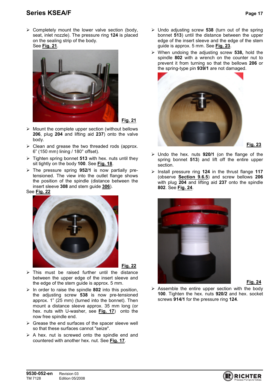 Series ksea/f | Richter KSEA/F Series Safety Valves User Manual | Page 17 / 27