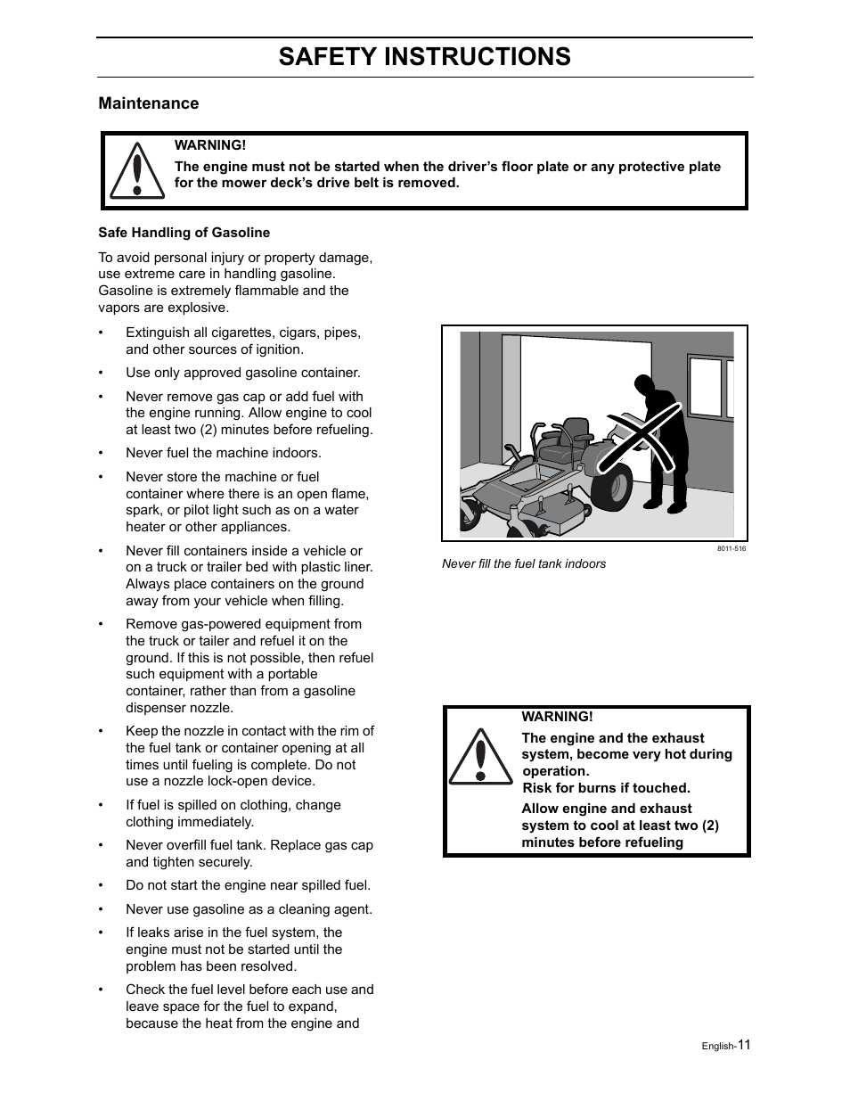 Safety instructions | Briggs & Stratton Ram 44 / 968999551 User Manual | Page 13 / 88