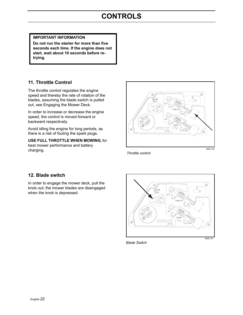 Controls | Briggs & Stratton Ram 44 / 968999551 User Manual | Page 24 / 88