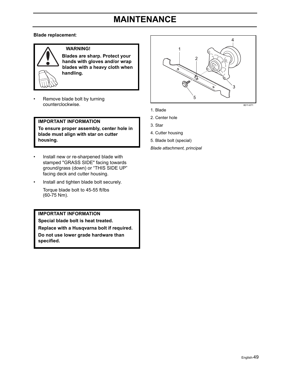 Maintenance | Briggs & Stratton Ram 44 / 968999551 User Manual | Page 51 / 88