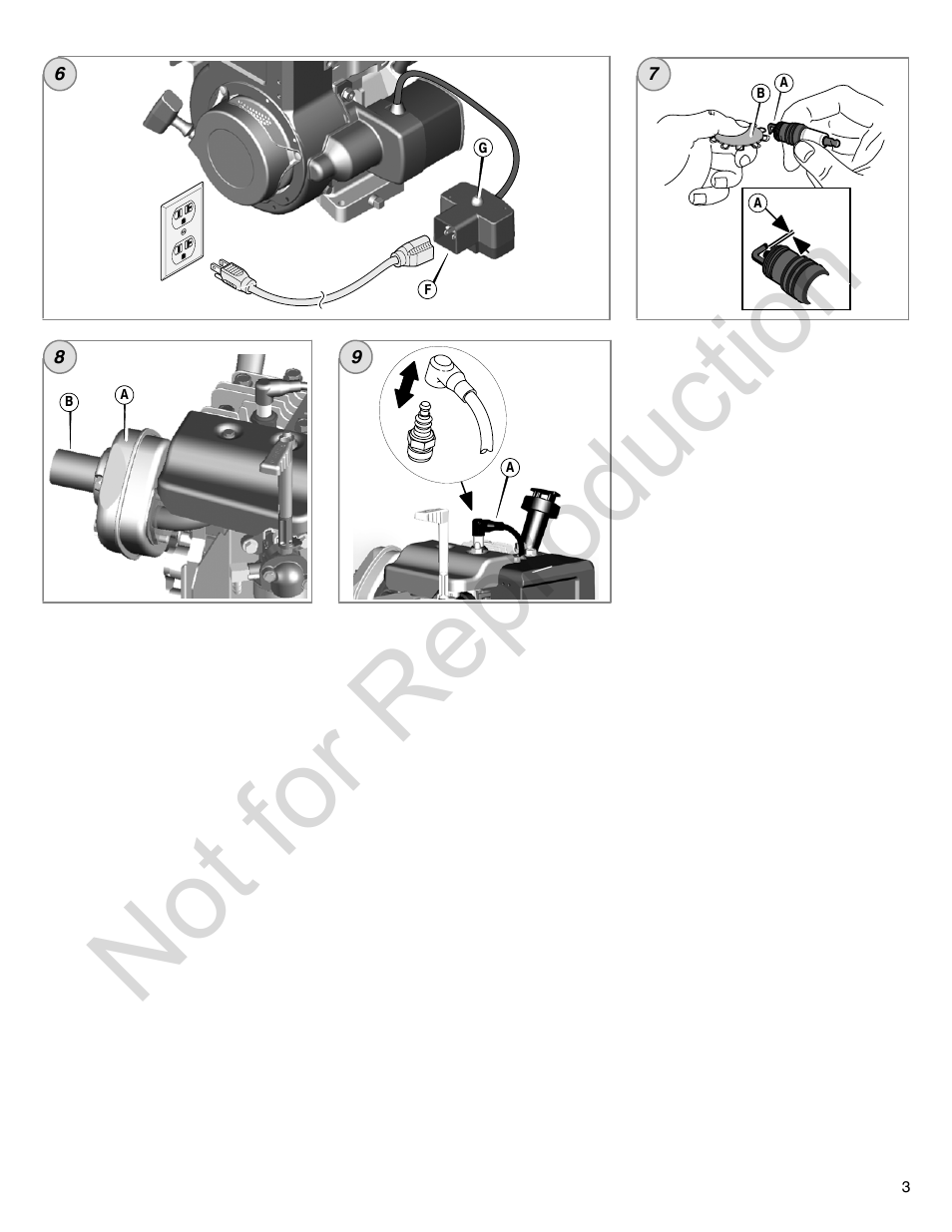 Not for reproduction | Briggs & Stratton Snow Series User Manual | Page 3 / 24