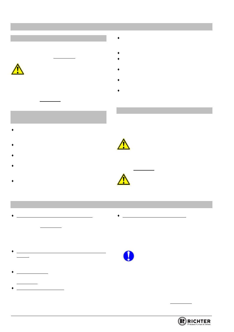 7 operation, 1 initial commissioning, 2 improper operation and their consequences | 3 shutdown, 8 malfunctions, Initial commissioning, Shutdown, 7operation, 8malfunctions, Series bvi/f, bvip/f | Richter BVIP/F Series Ball Valves (ISO/DIN) User Manual | Page 10 / 25