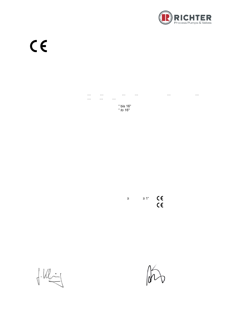 Declaration of conformity, Konformitätserklärung | Richter KNAP-S/F Series Ball Valves (ASME) User Manual | Page 23 / 28