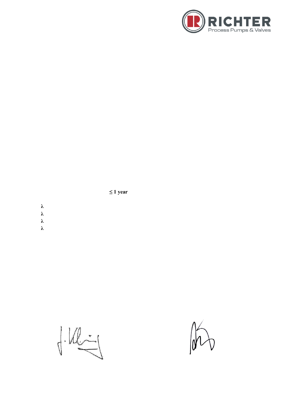 Manufacturer’s declaration sil, Declaration by the manufacturer | Richter KNAP-S/F Series Ball Valves (ASME) User Manual | Page 25 / 28