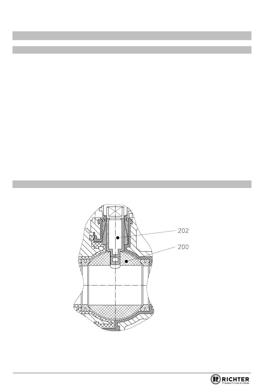 9 drawings, 1 legend, 2 detail bva/f, bvap/f with ball and stem | Sectional drawing bva/f 1“ to 2“ with lever15, Sectional drawing bva/f 3“ to 6“ with lever16, View and section bva/f, 9drawings, Series bva/f, bvap/f | Richter BVAP/F Series Ball Valves (ASME) User Manual | Page 14 / 28