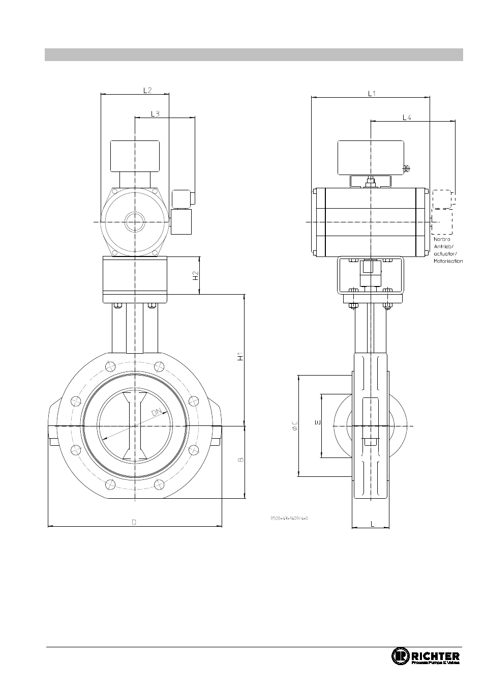 12 dimensional drawing nklp-c, Series nks-c, nksp-c, nkl-c, nklp-c | Richter NKLP-C Series Butterfly Valves User Manual | Page 27 / 33