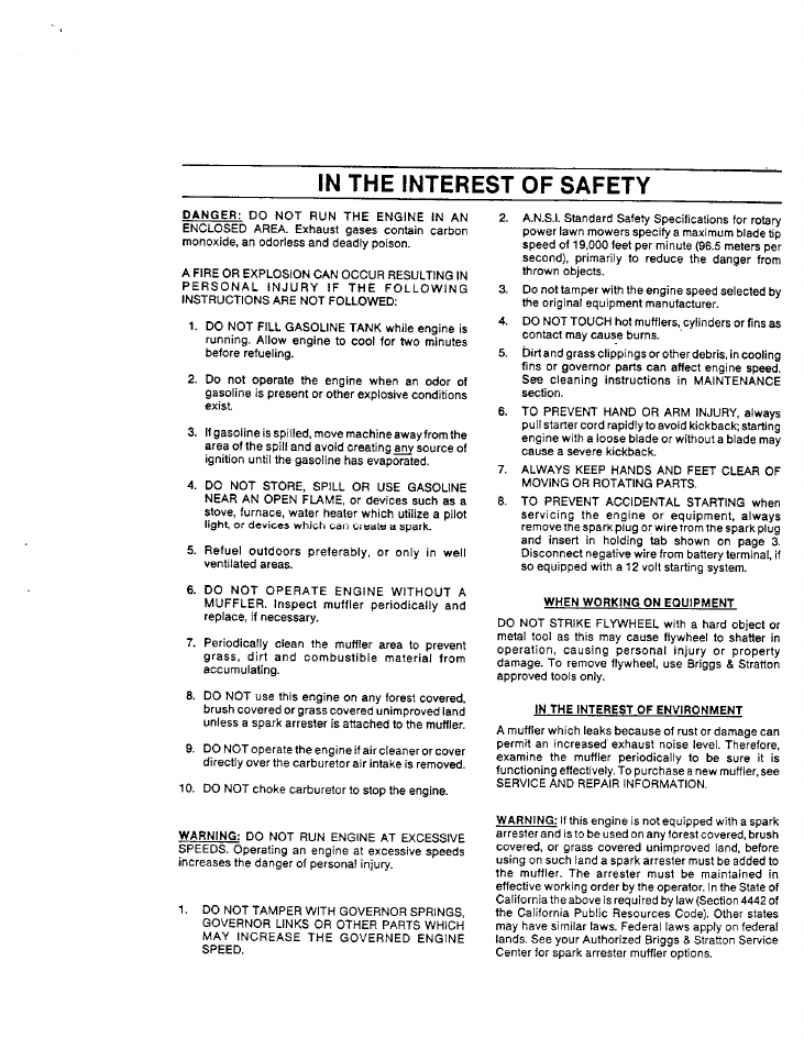 Briggs & Stratton Series 132900 User Manual | Page 4 / 10