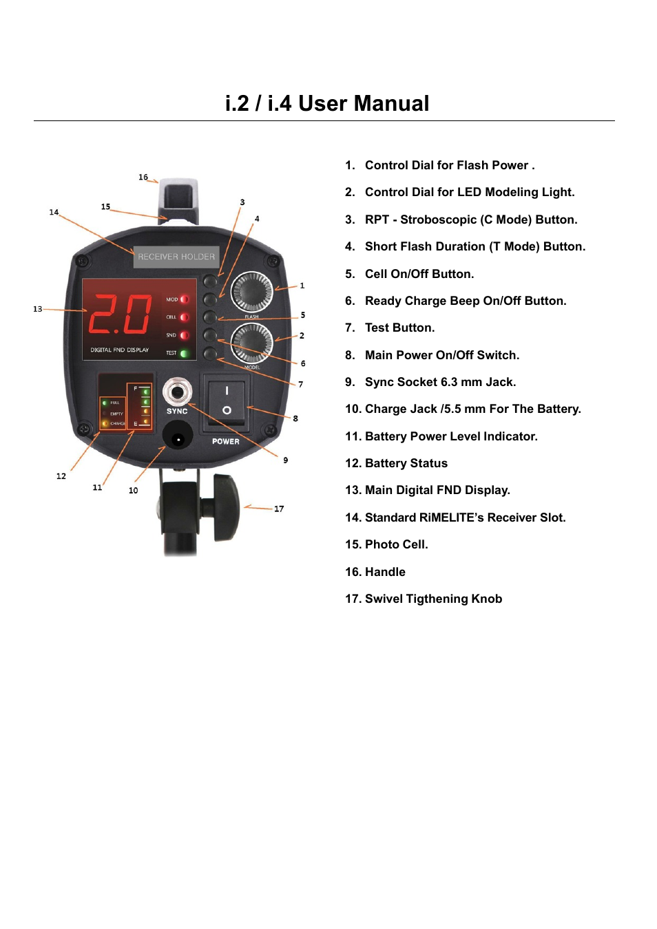 I.2 / i.4 user manual | RiME LITE i flash User Manual | Page 2 / 7