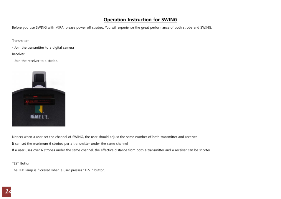 RiME LITE Mira User Manual | Page 14 / 19