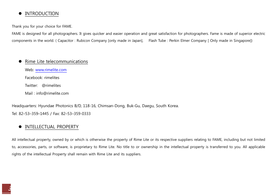 RiME LITE Fame User Manual | Page 3 / 14