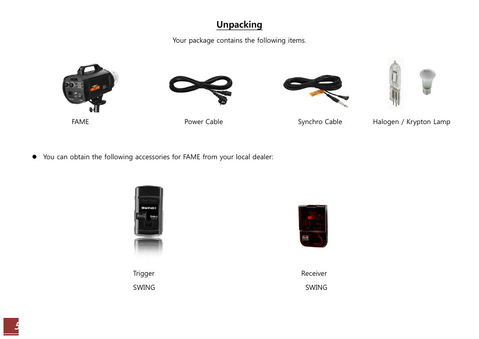 Unpacking | RiME LITE Fame User Manual | Page 5 / 14