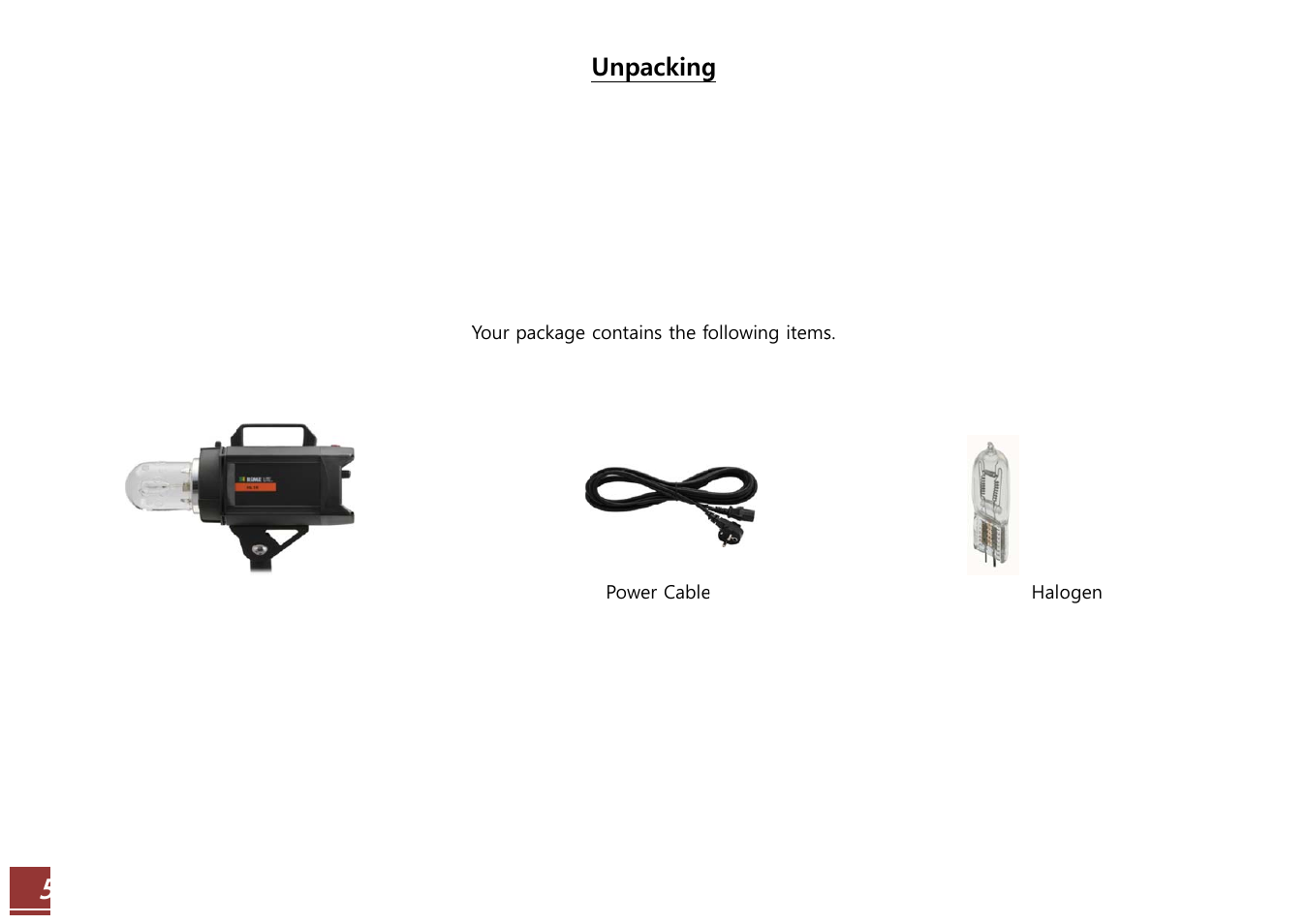 Unpacking | RiME LITE HL1K User Manual | Page 5 / 9