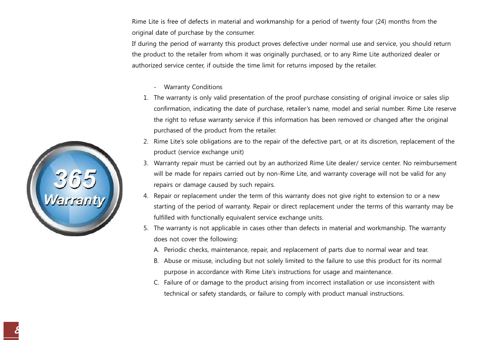 RiME LITE Speedbox 12 User Manual | Page 8 / 8