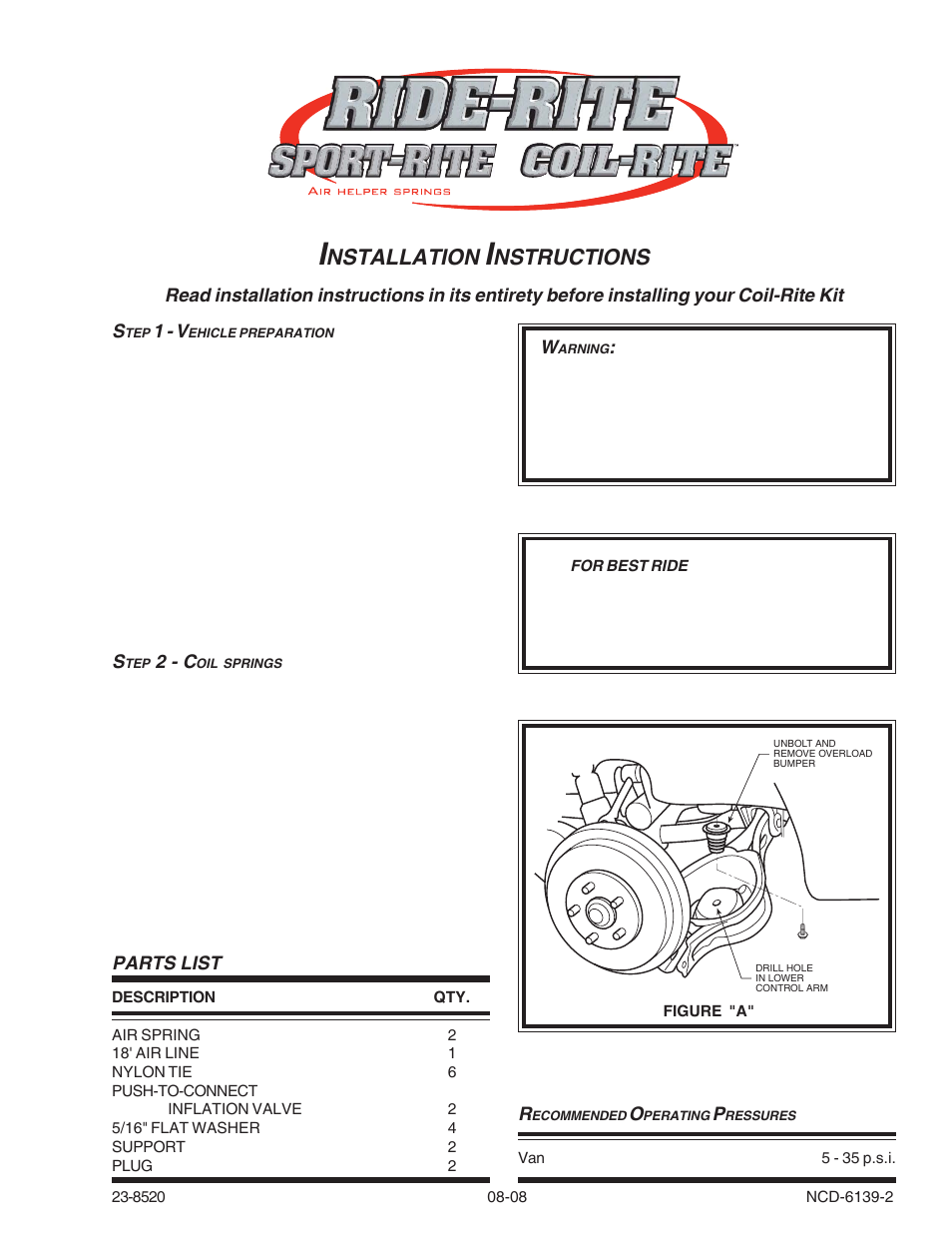 Rite-Ride 4179 User Manual | 6 pages