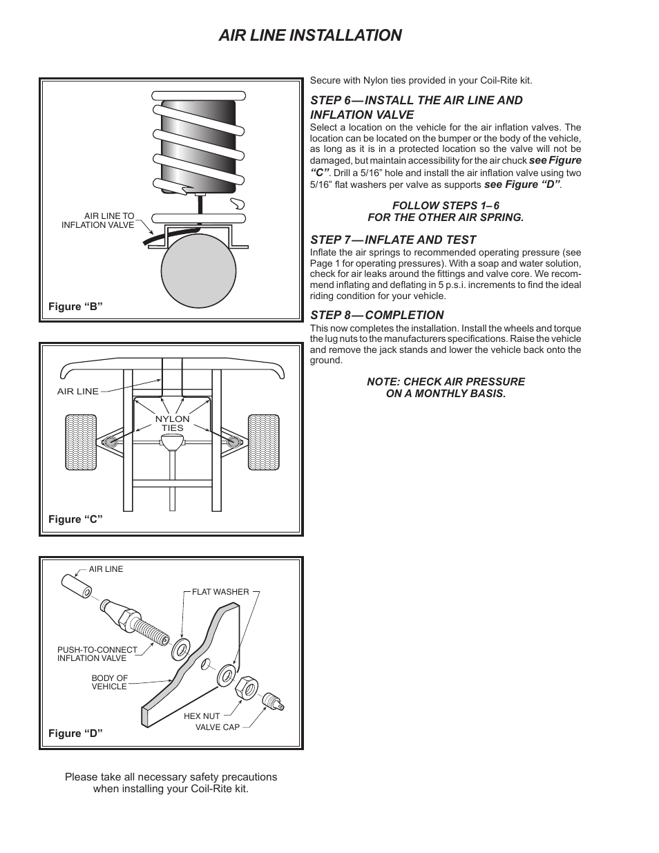 Air line installation | Rite-Ride 4188 User Manual | Page 2 / 5