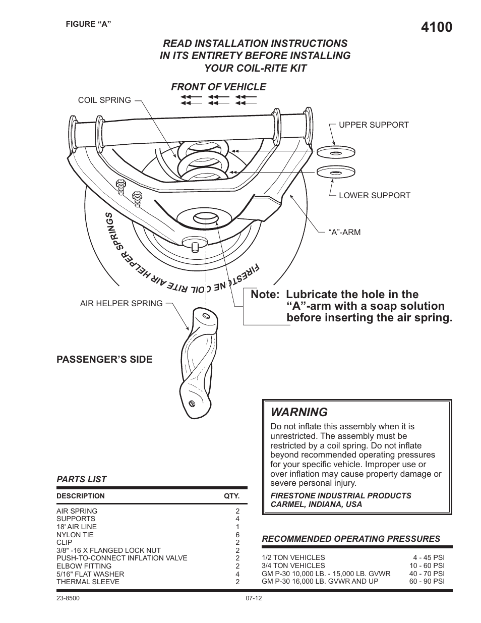 Rite-Ride 4100 User Manual | 6 pages