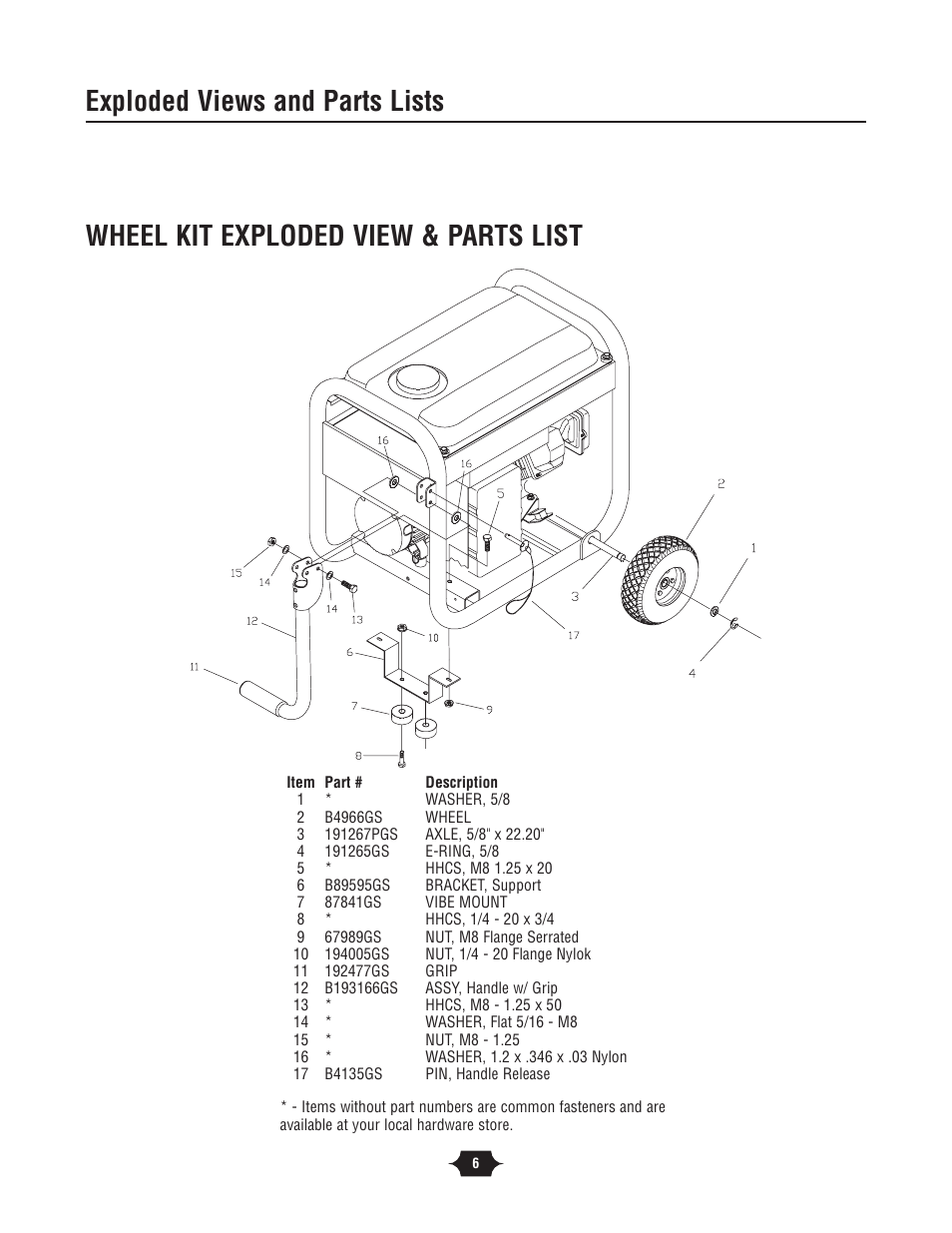Briggs & Stratton 30342 User Manual | Page 6 / 6