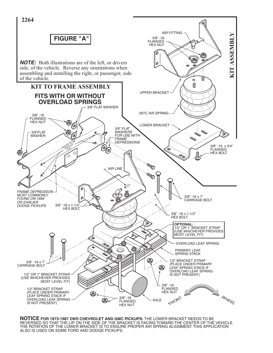 Fits with or without overload springs, Notice | Rite-Ride 2264 User Manual | Page 2 / 12