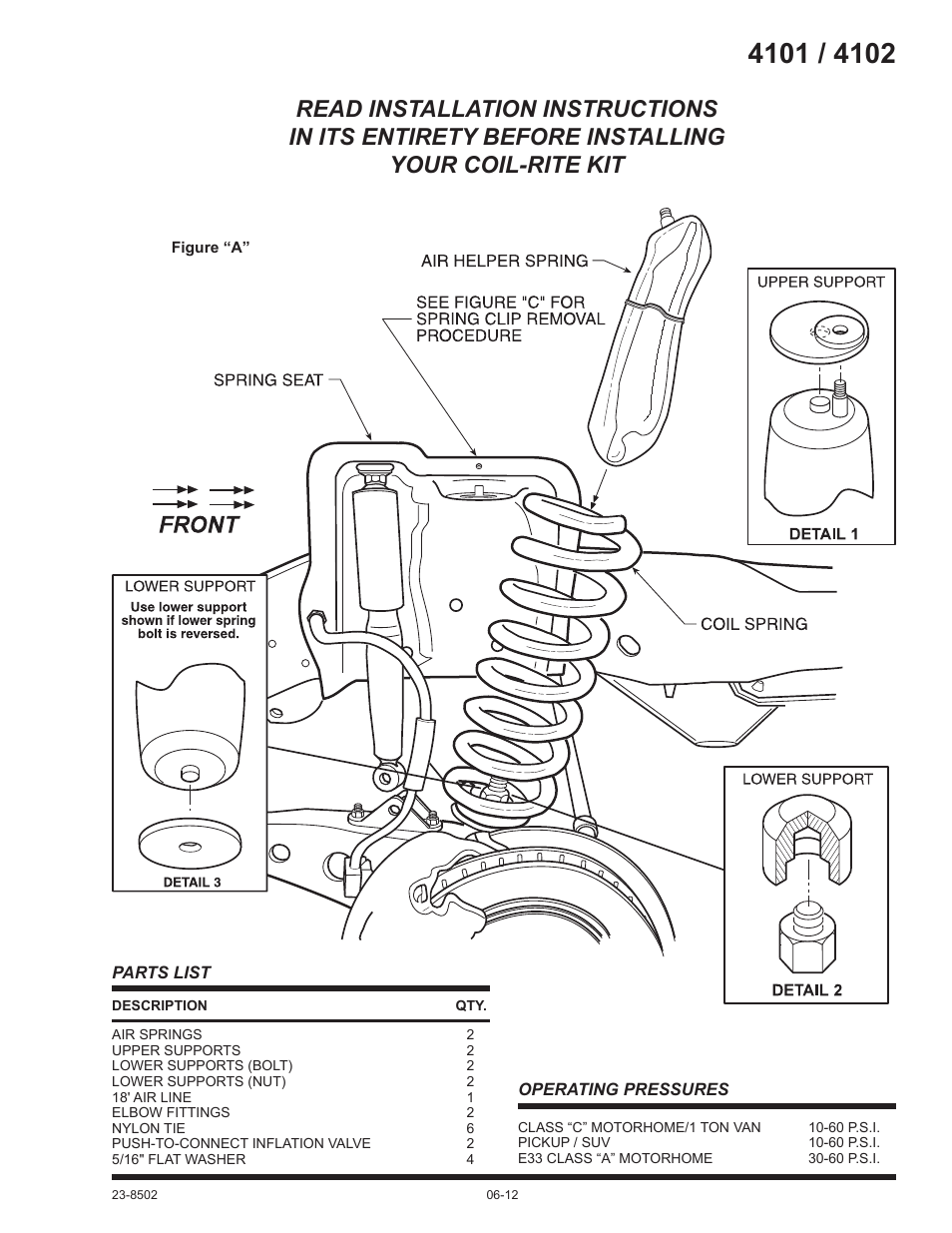 Rite-Ride 4102 User Manual | 6 pages