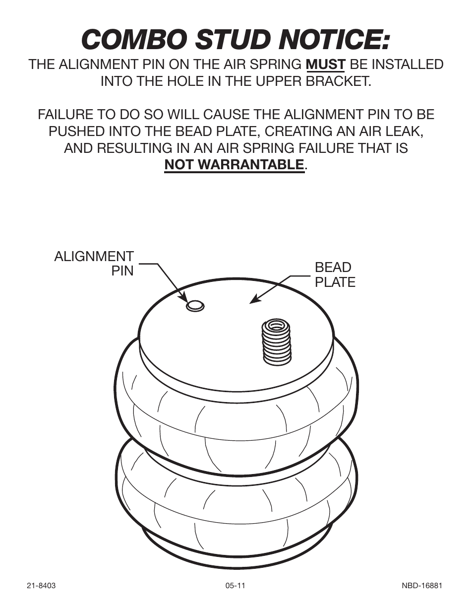 Combo stud notice | Rite-Ride 2361 User Manual | Page 5 / 13