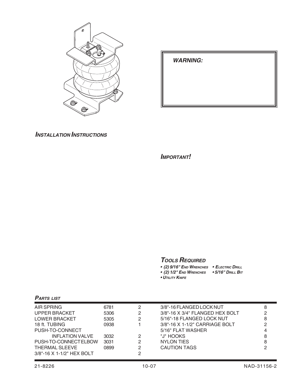 Rite-Ride 2253 User Manual | 12 pages